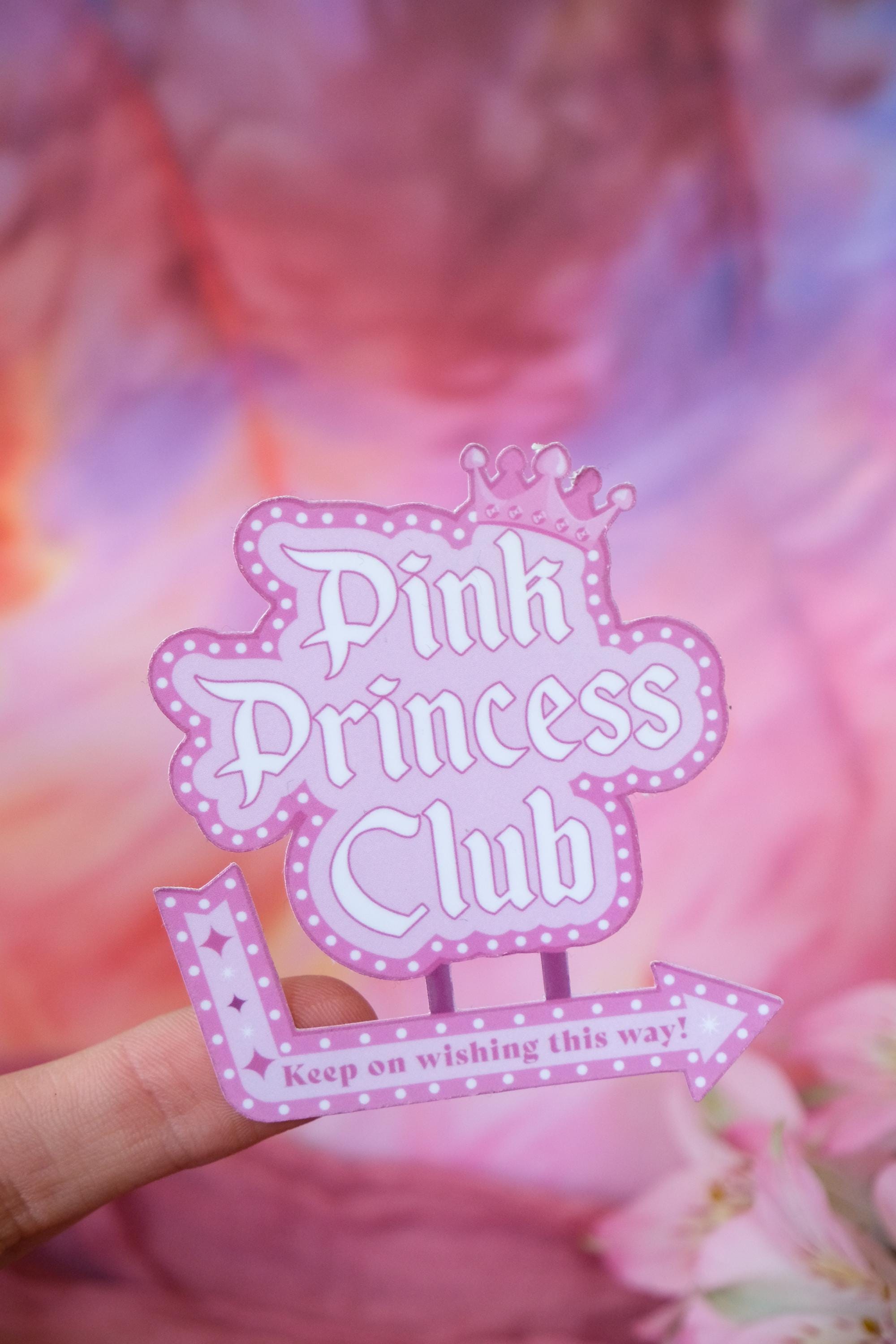 Pink Princess Club Sign Sticker