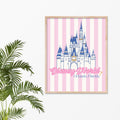 Dreamy Pink Cinderella Castle, Digital Print