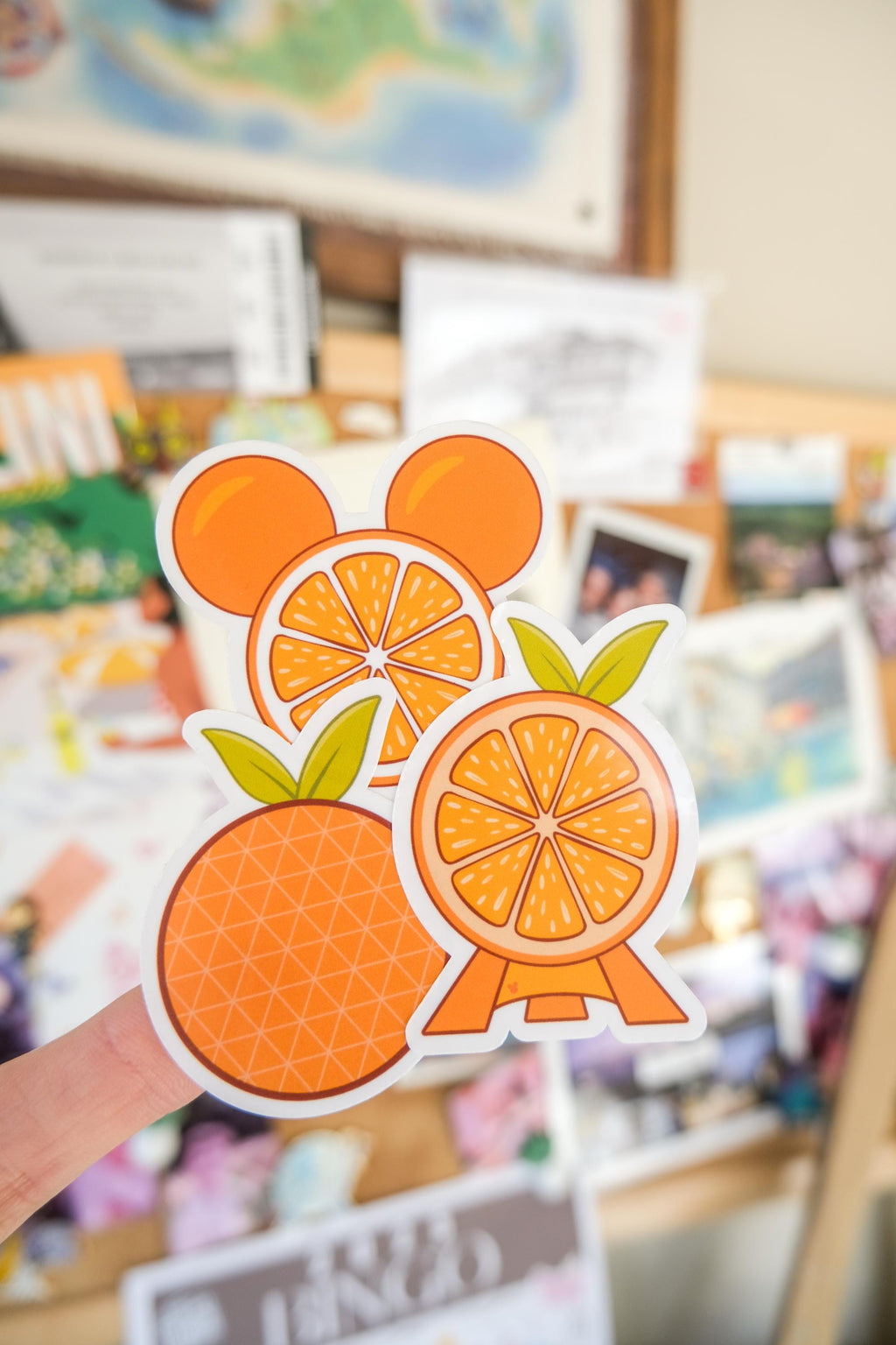 Orange Citrus Mickey Ears Sticker