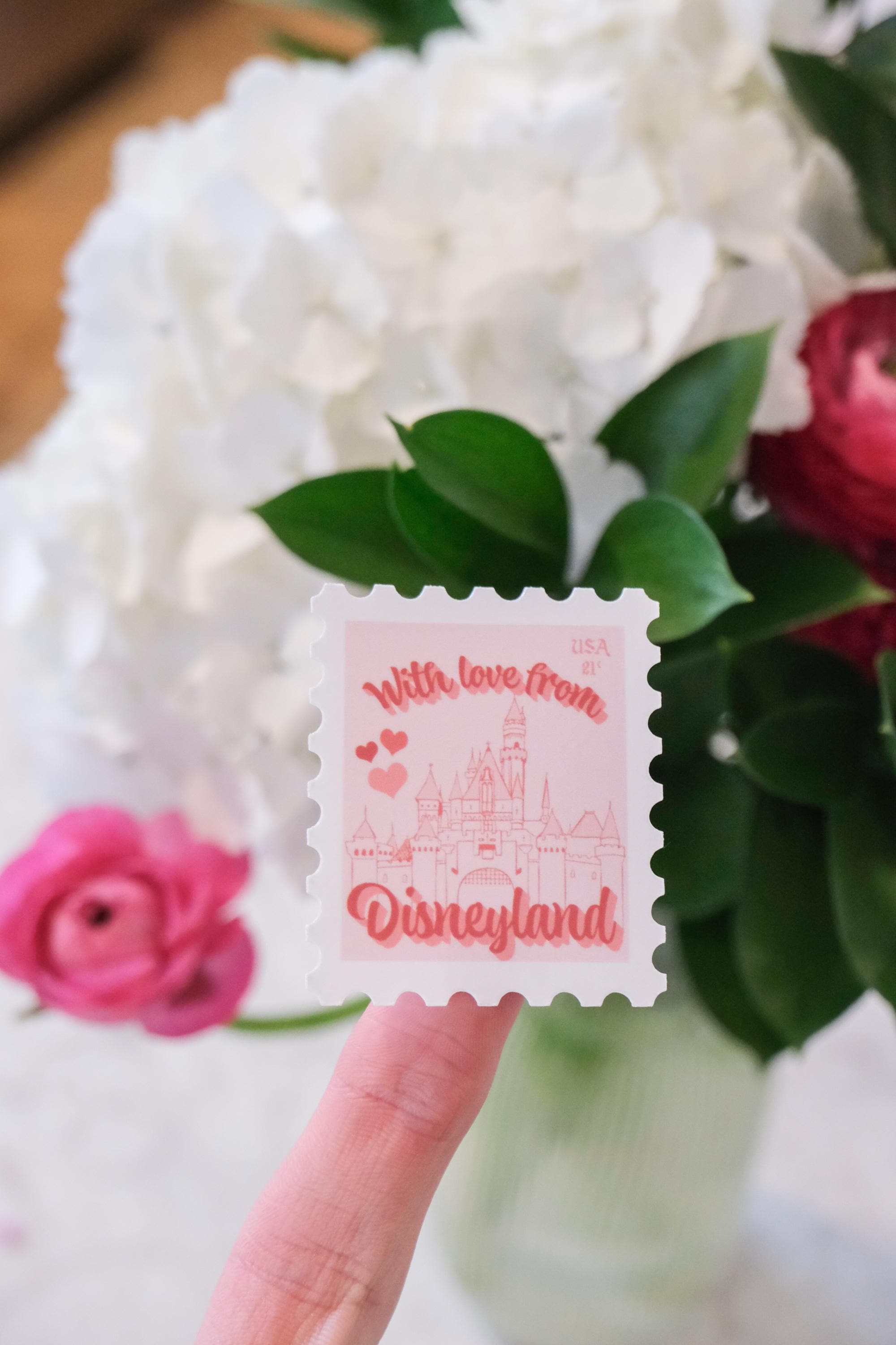 With Love From Disneyland Valentine's Stamp Sticker