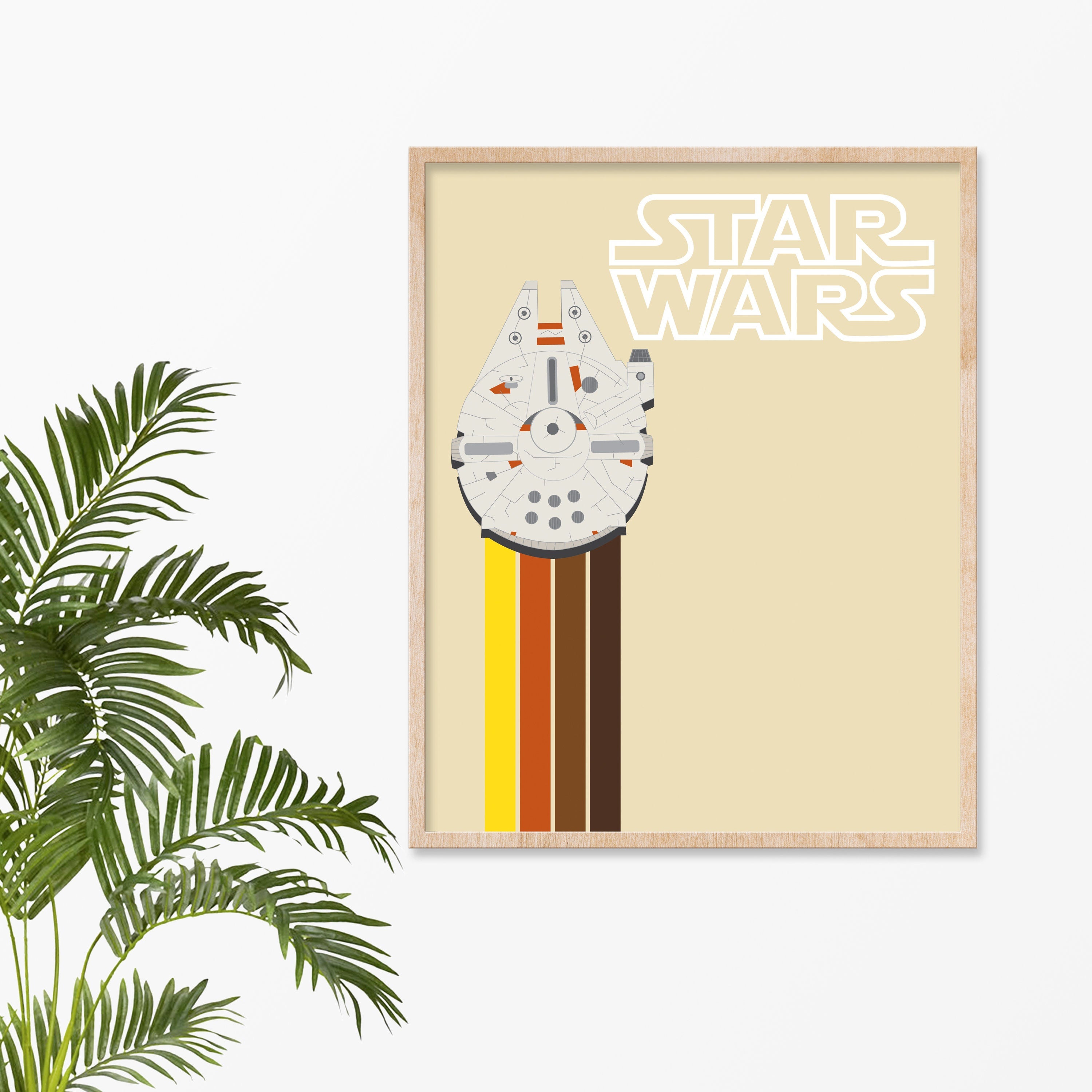 Vintage Star Wars Millennium Falcon, Digital Print