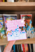 Happy Place Disneyland Castle Sticker