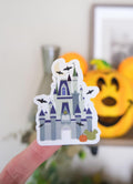 Haunted Castle with Bats Sticker