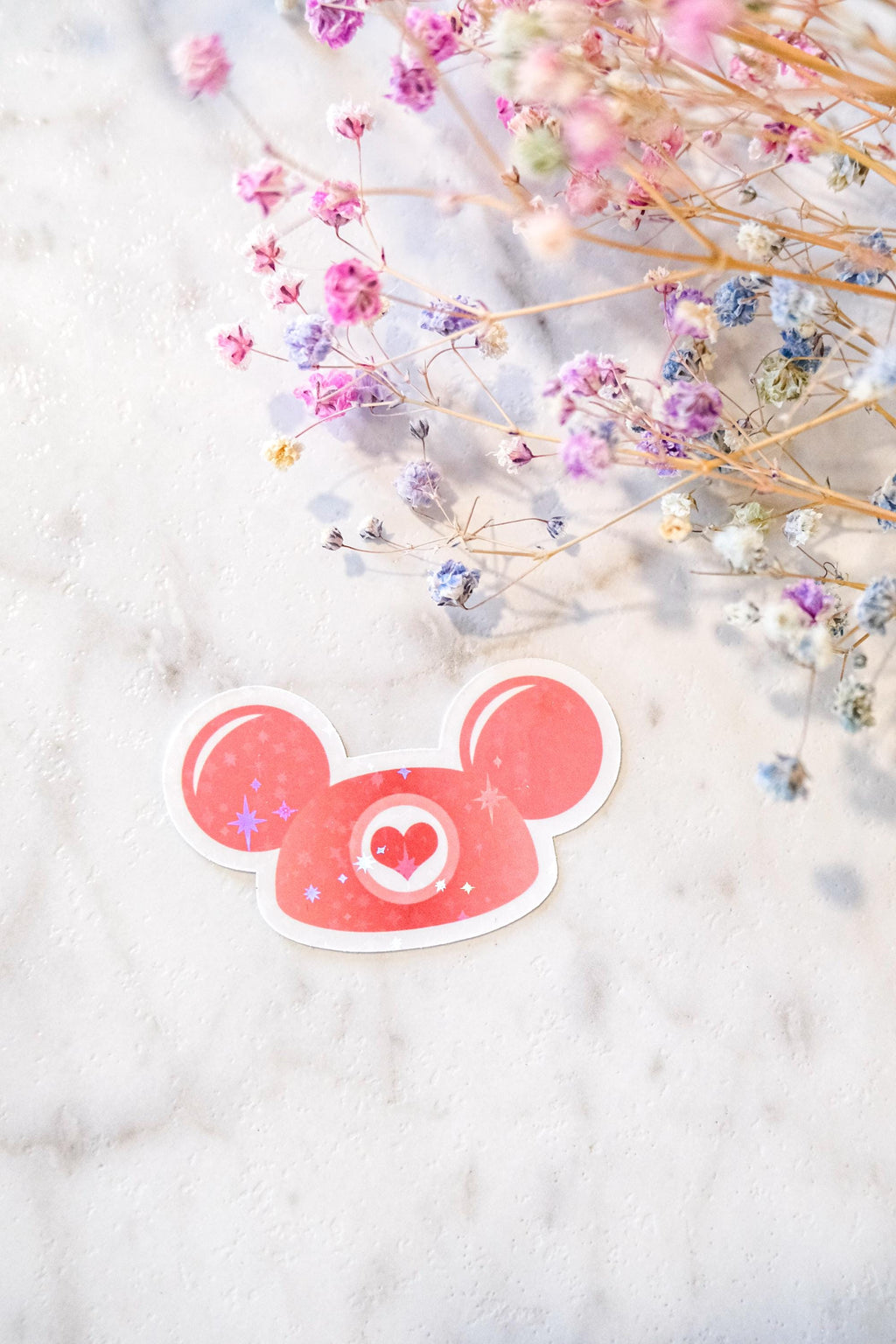 Mickey Ear Love Hat Valentine's Sticker