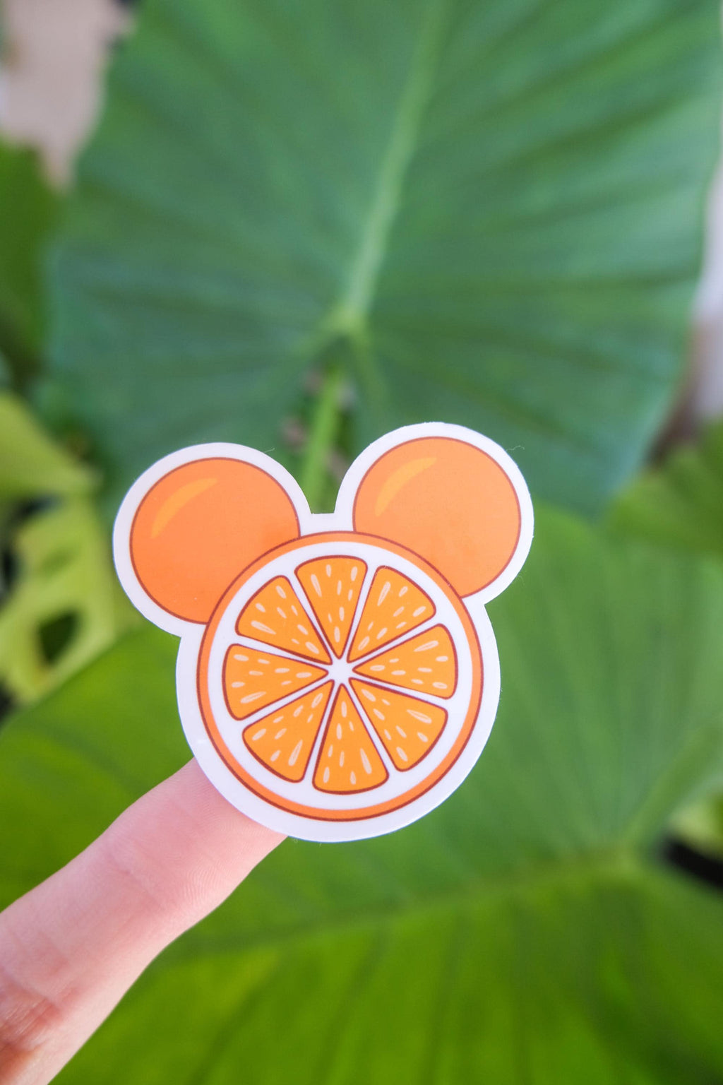 Orange Citrus Mickey Ears Sticker