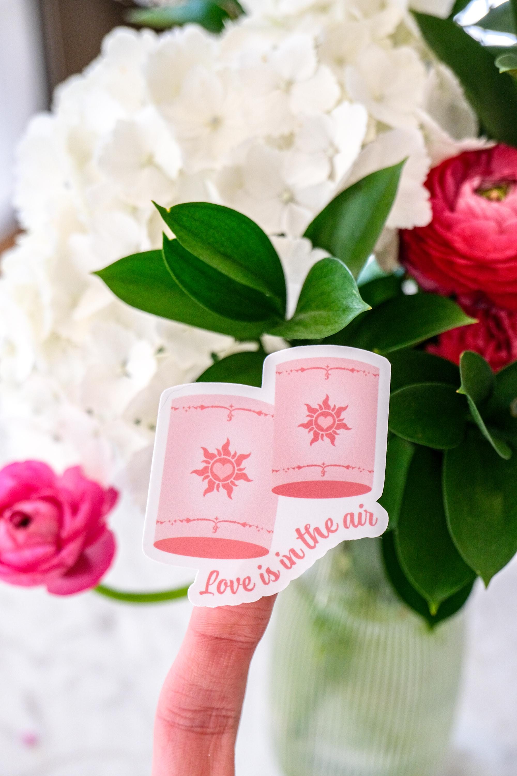 Love Is in the Air Tangled Lantern Valentines Sticker