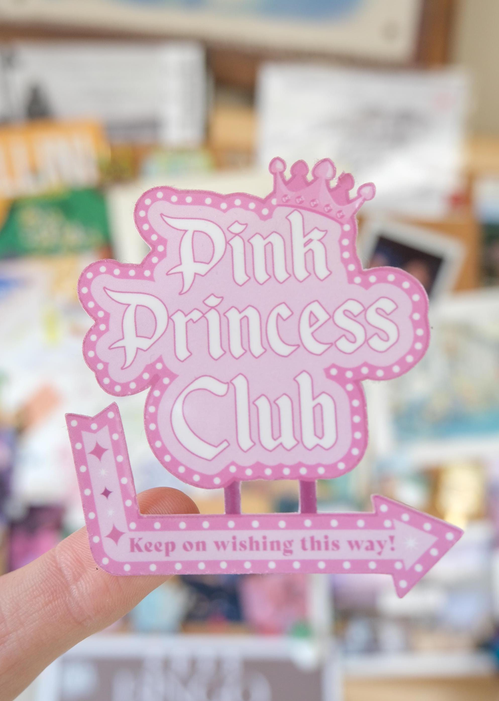 Pink Princess Club Sign Sticker