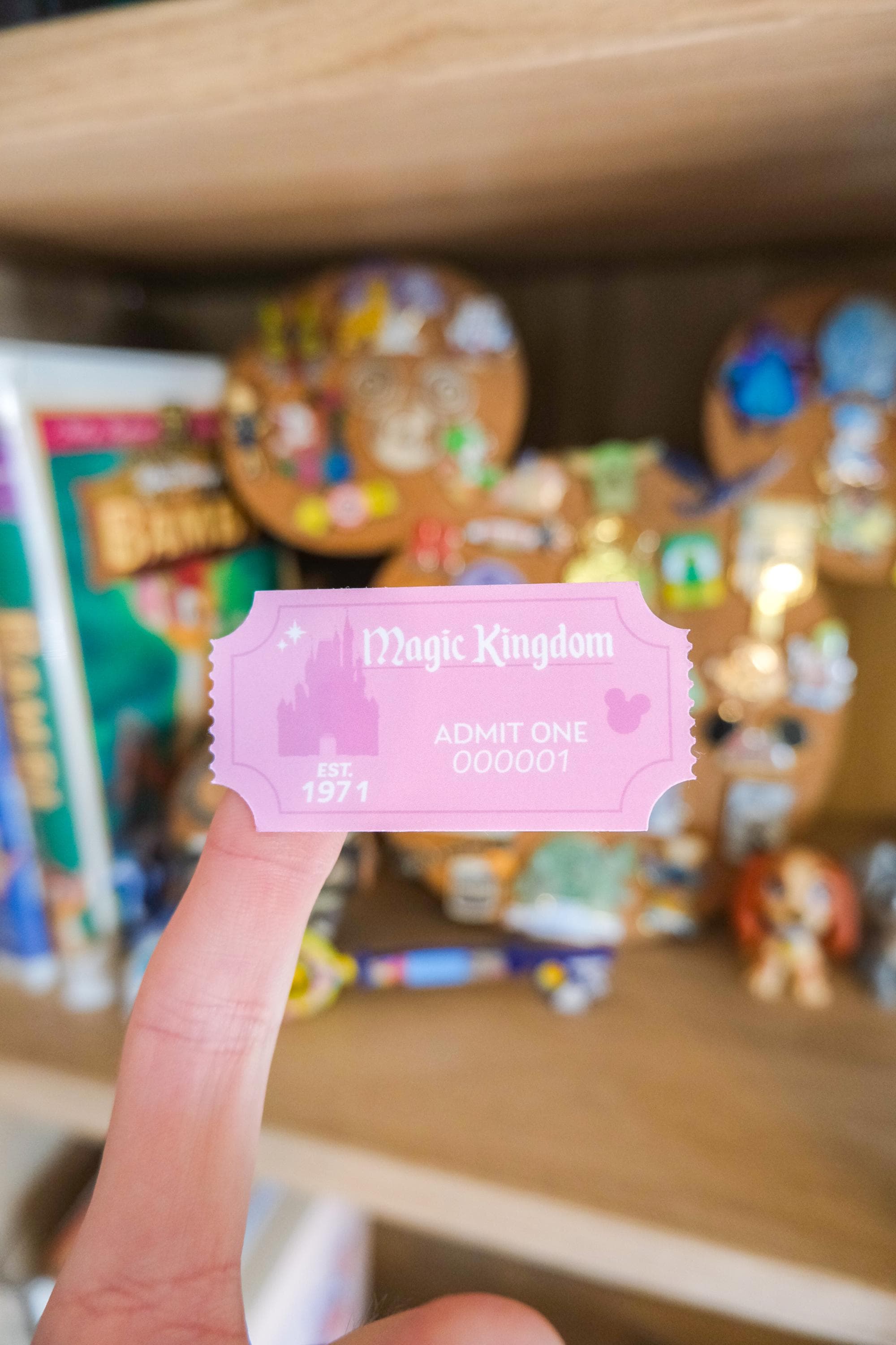 Walt Disney World Park Ticket Stickers