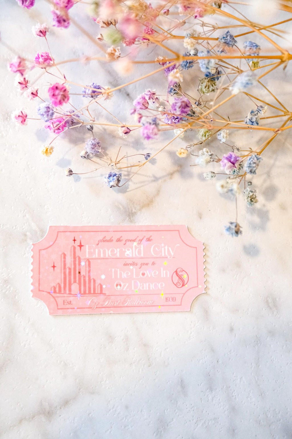 Emerald City Love Dance Ticket Valentine's Sticker