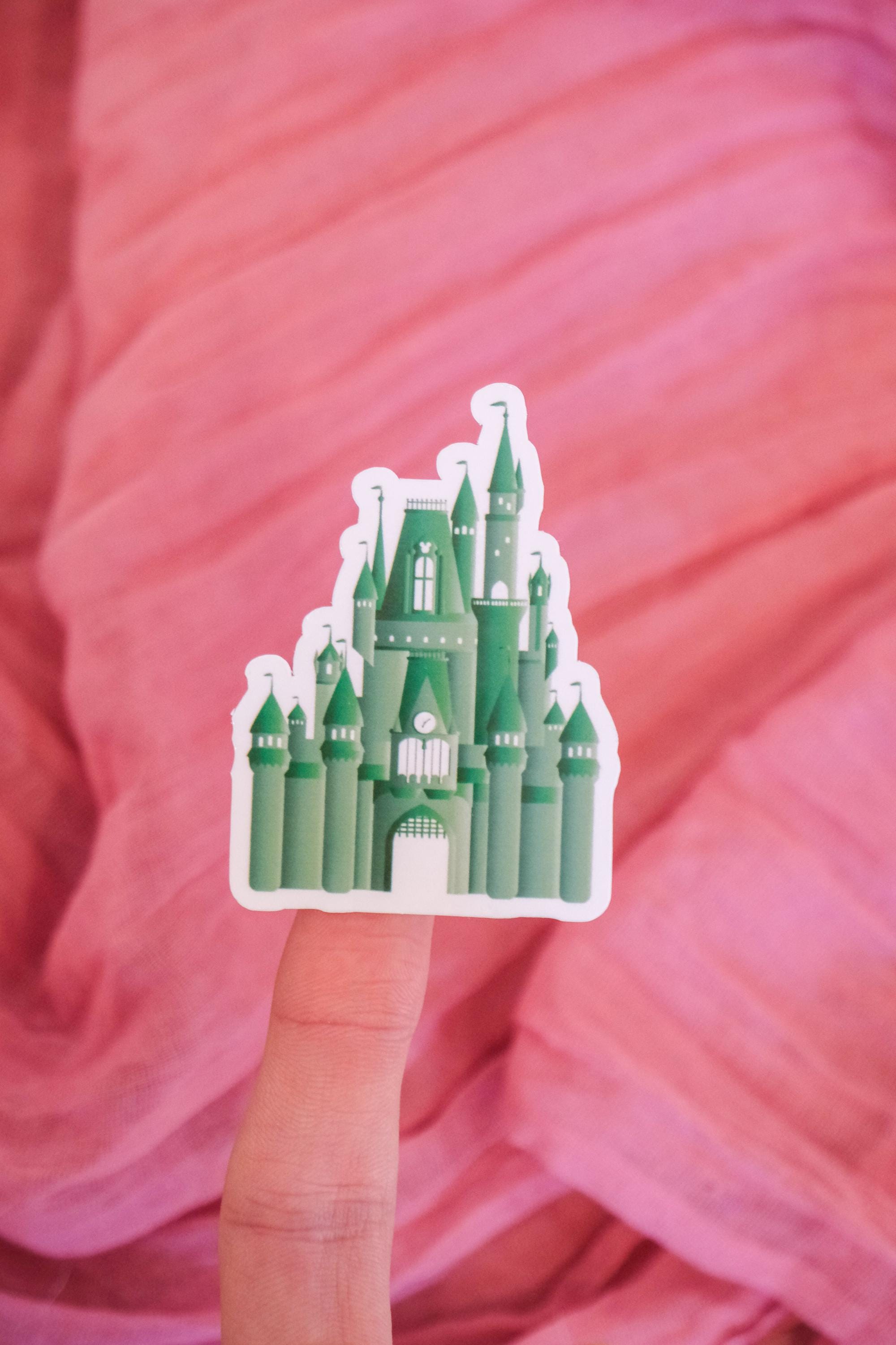Emerald + Pink Crystal Castle Stickers