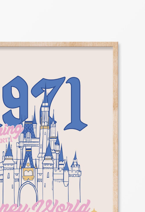 1971 Opening Day Castle, Digital Print
