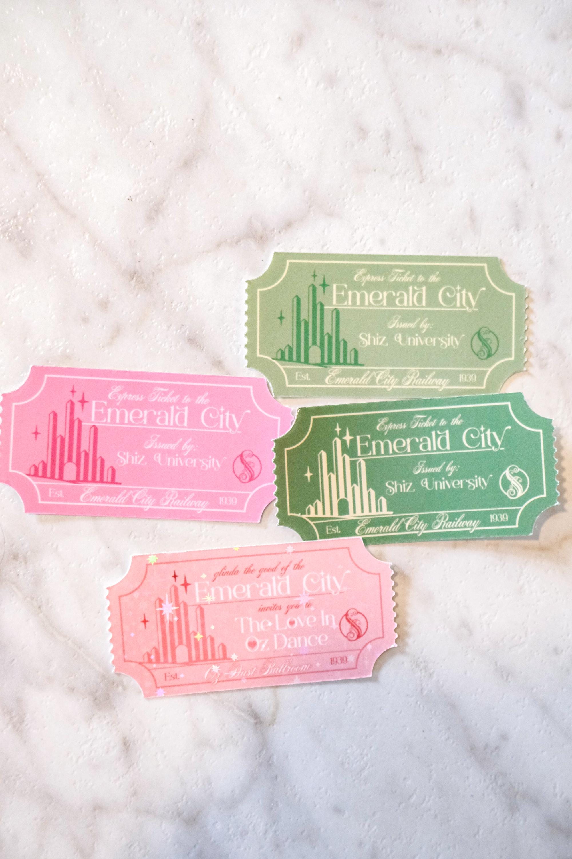 Emerald City Love Dance Ticket Valentine's Sticker