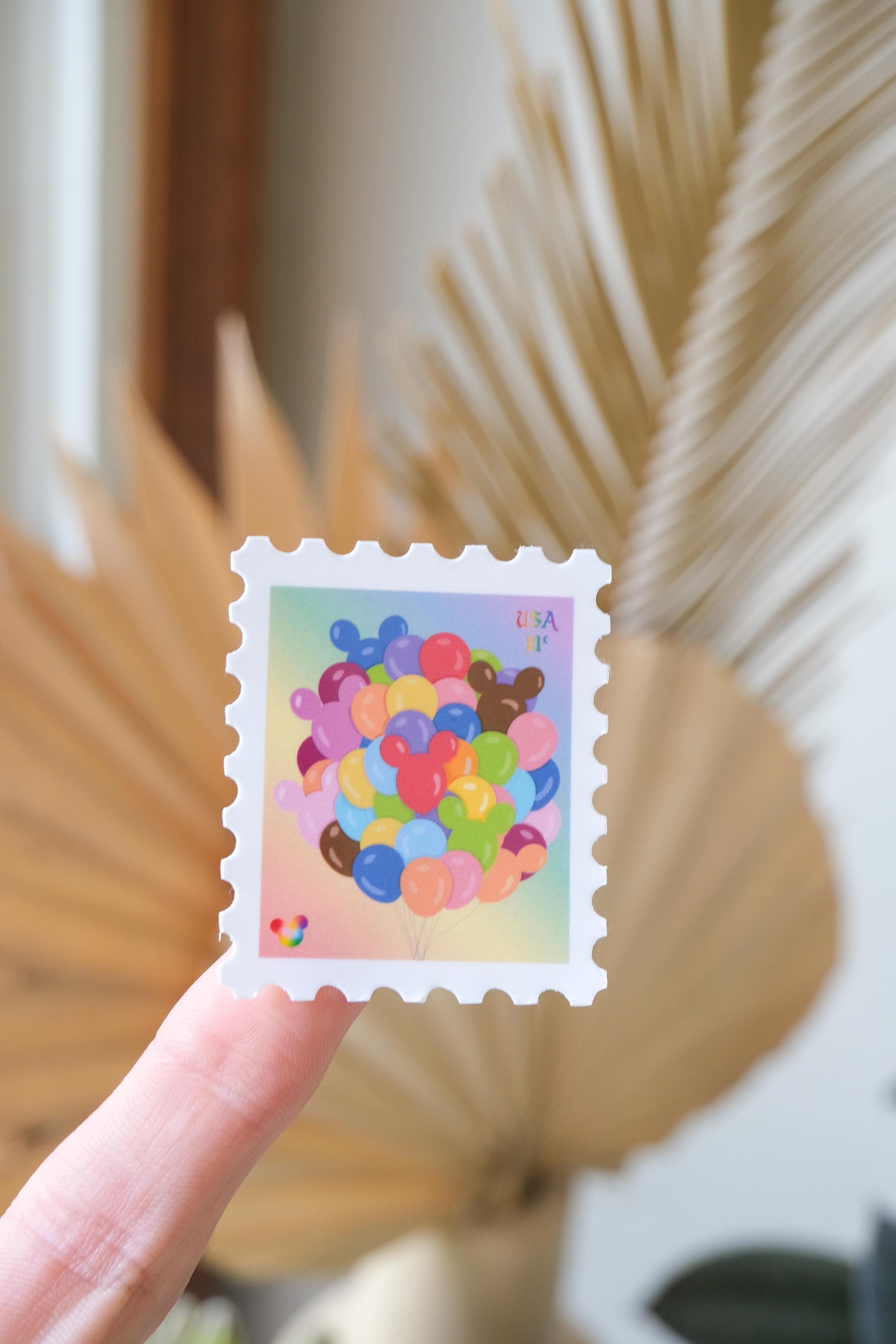 Rainbow Balloon Pride Stamp Sticker