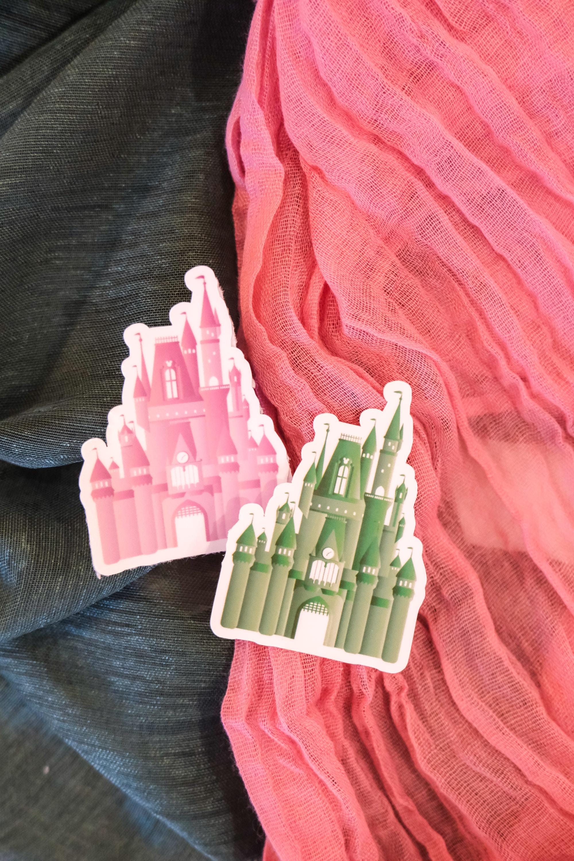 Emerald + Pink Crystal Castle Stickers