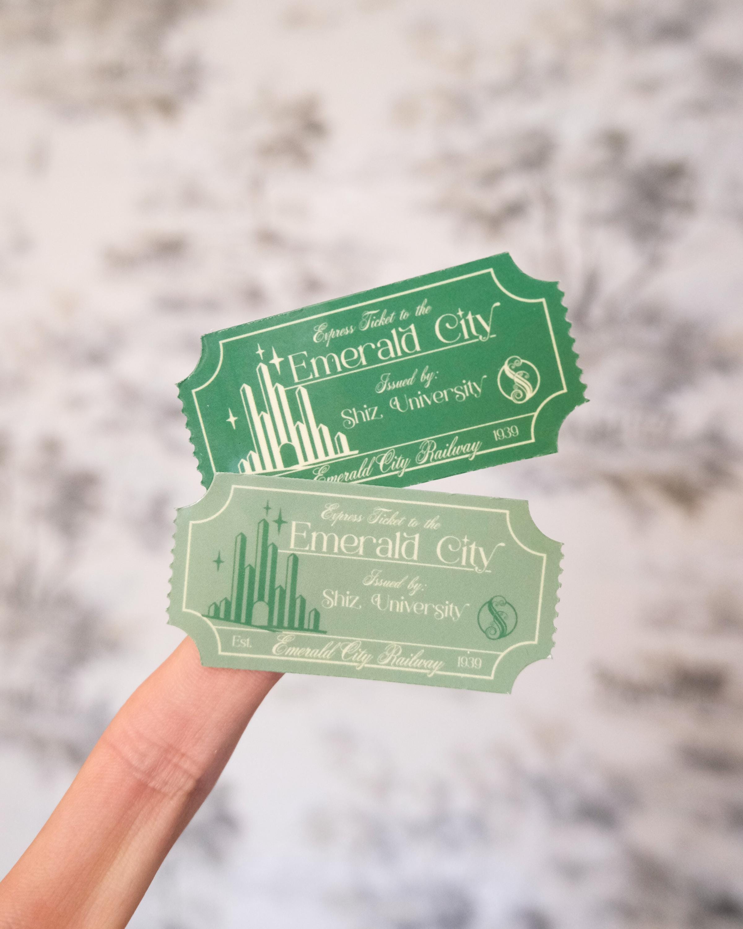 Emerald City Express Ticket Stickers