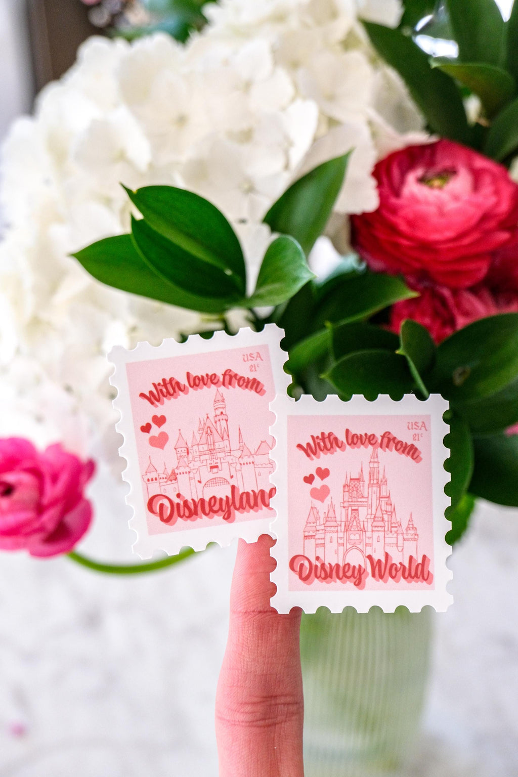 With Love From Disney World Valentine's Stamp Sticker