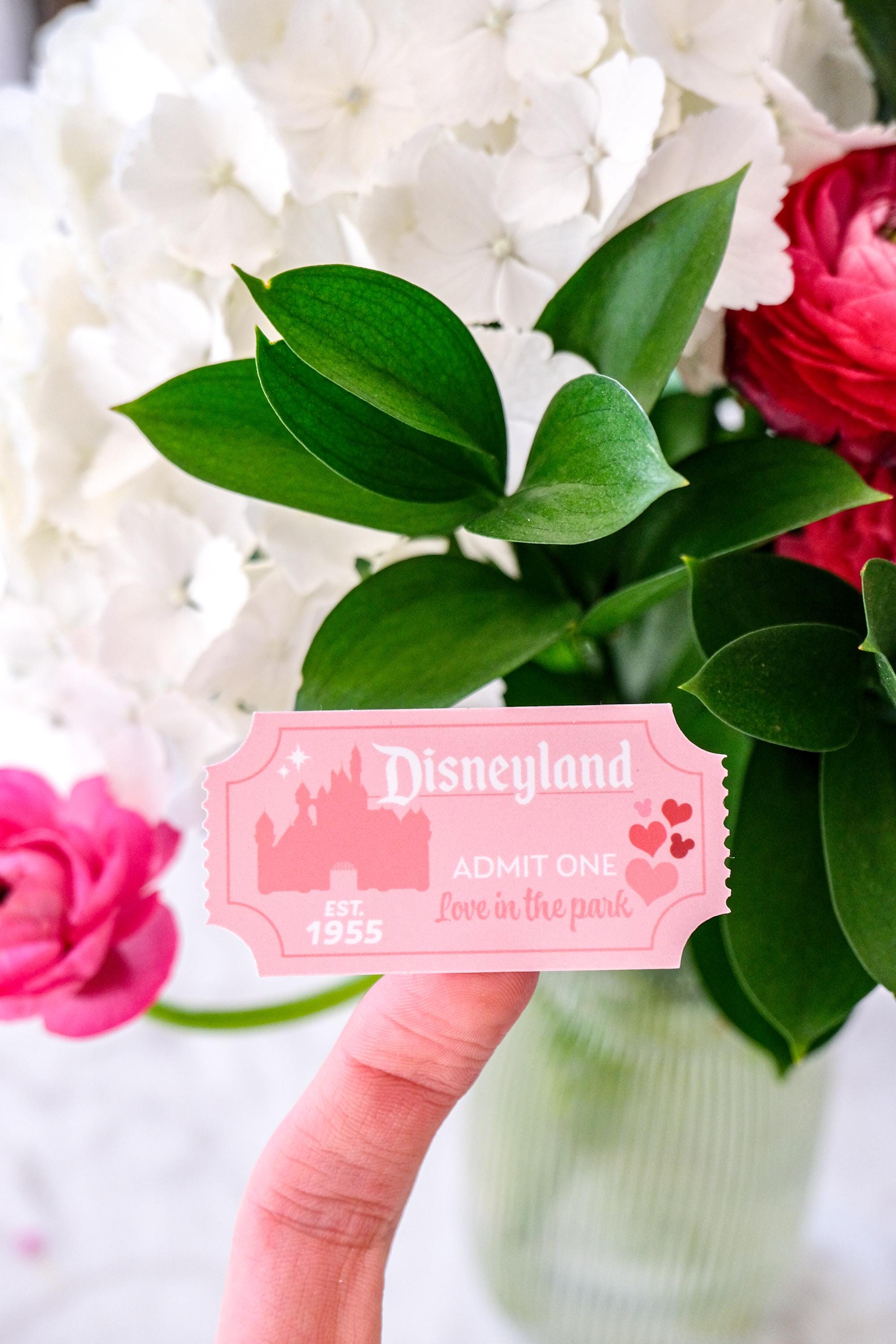Disneyland Valentine's Ticket Sticker