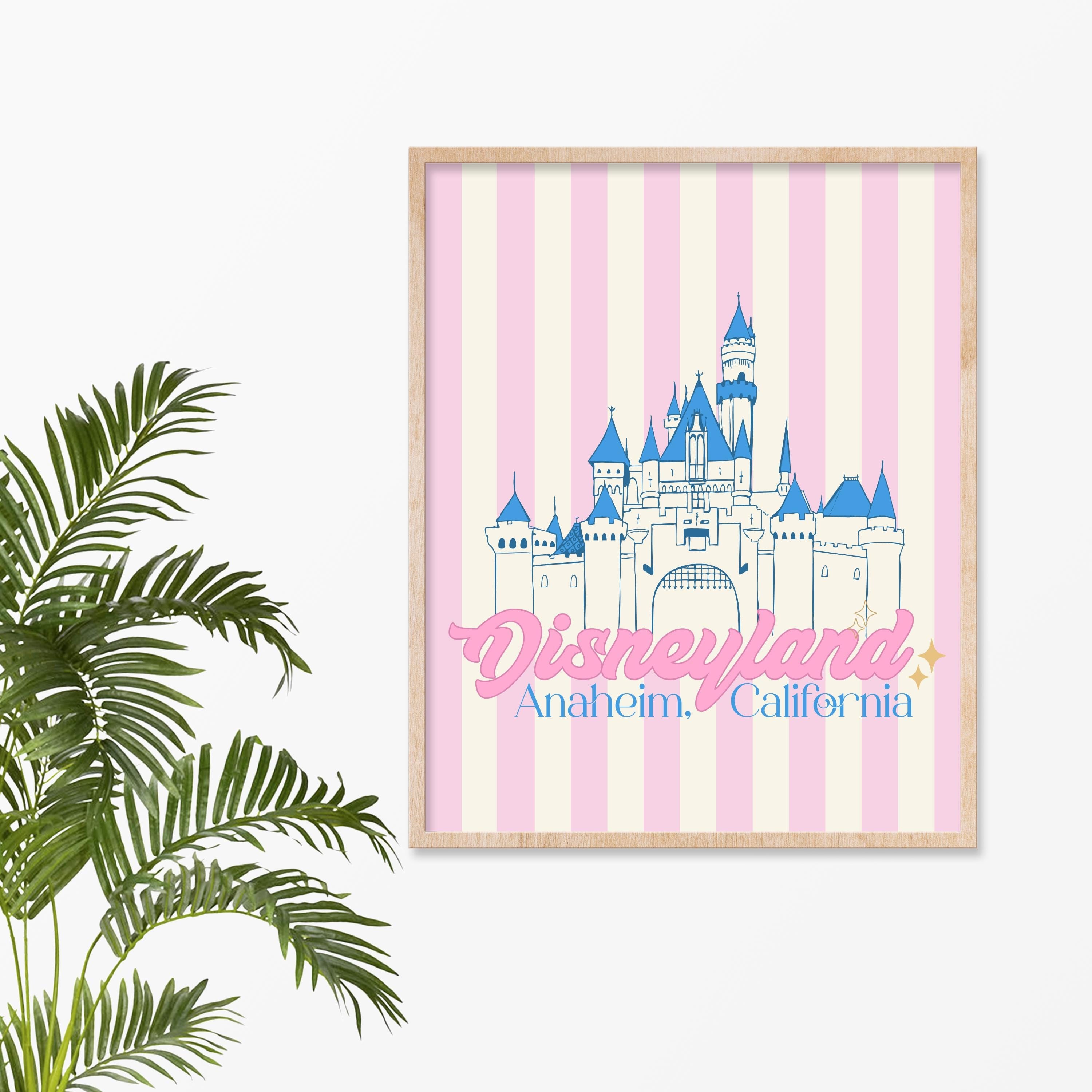 Dreamy Pink Sleeping Beauty Castle, Digital Print