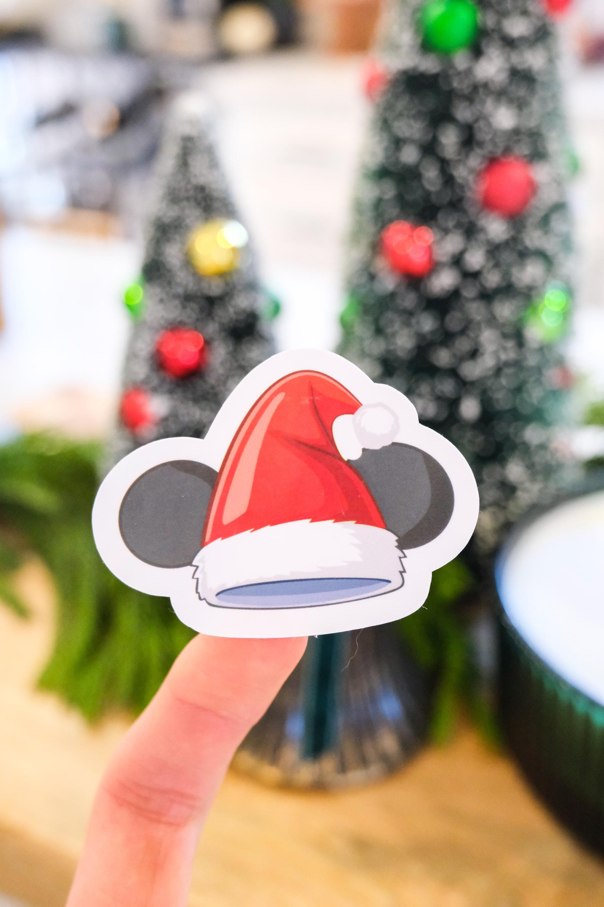 Santa Mickey Ears Sticker