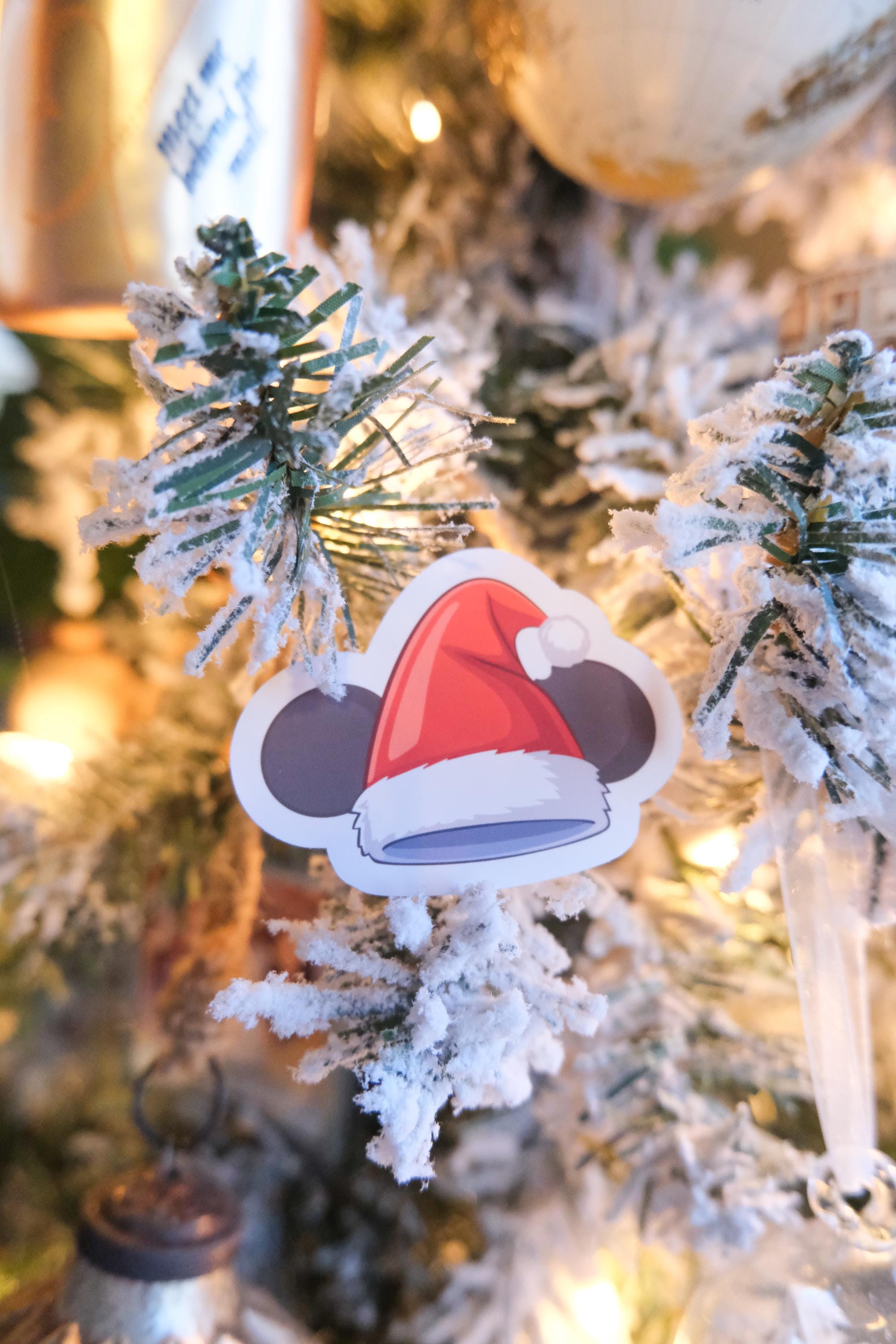 Santa Mickey Ears Sticker