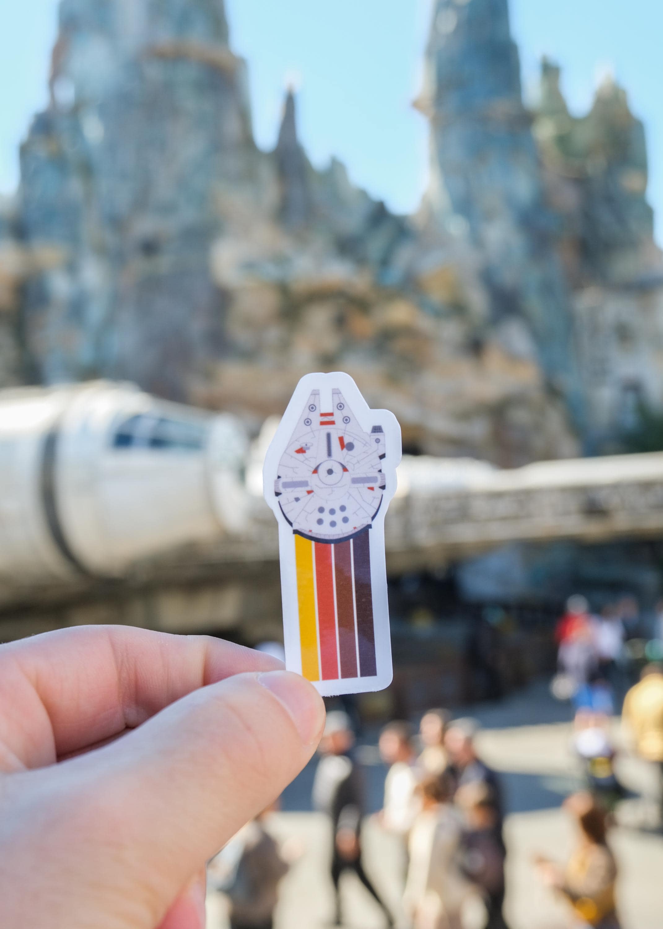 Star Wars Striped Millennium Falcon Stickers