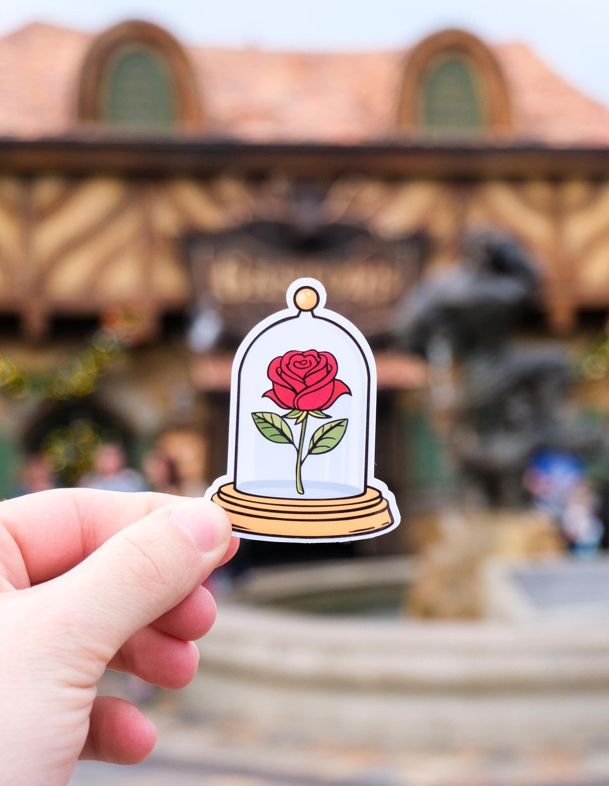 Enchanted Rose Cloche Sticker