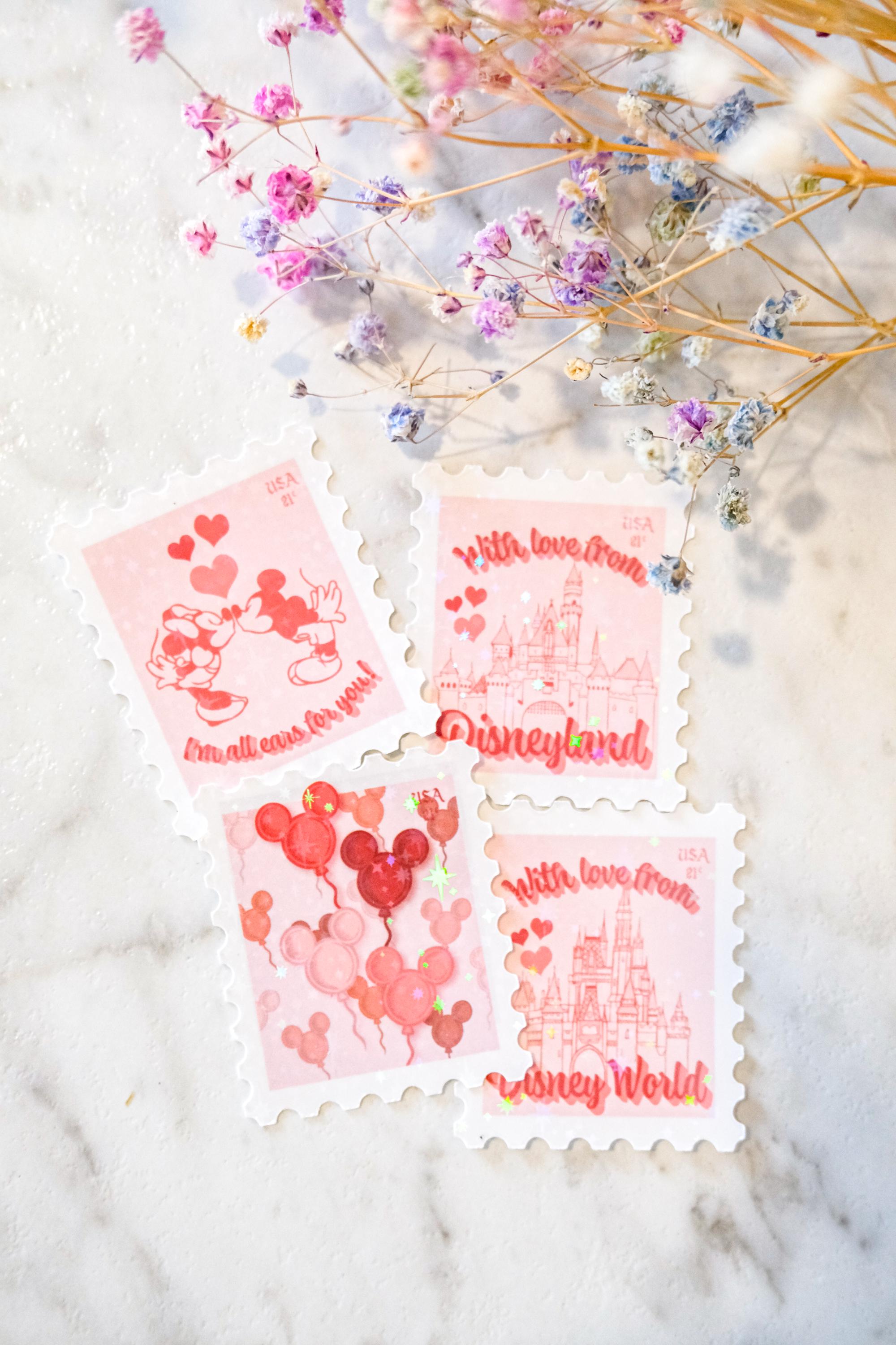 Minnie & Mickey Valentine Kiss Stamp Sticker