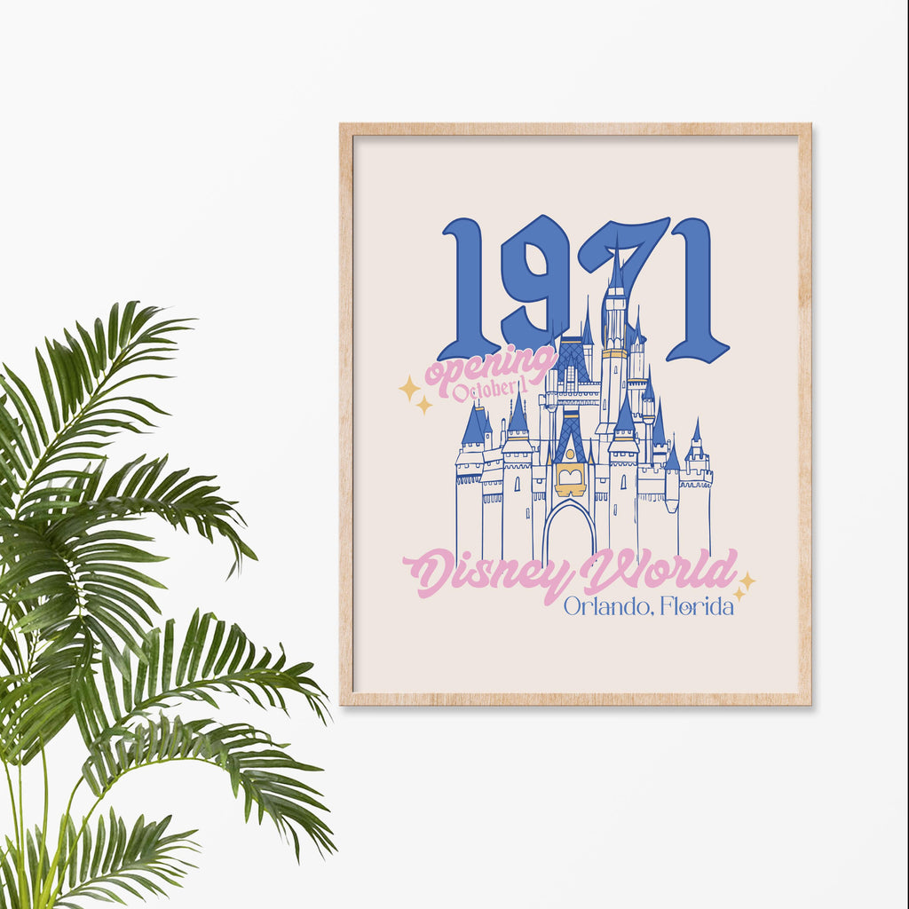 1971 Opening Day Castle, Digital Print