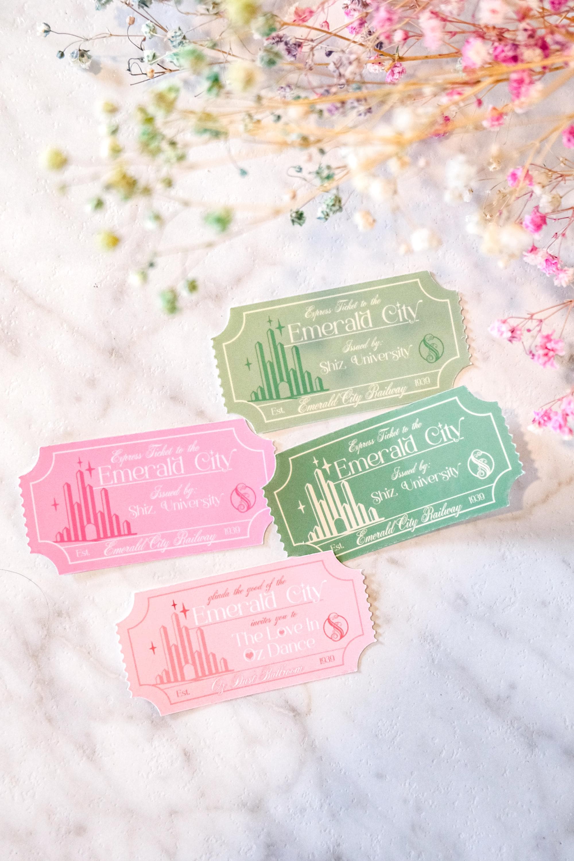 Emerald City Express Ticket Stickers