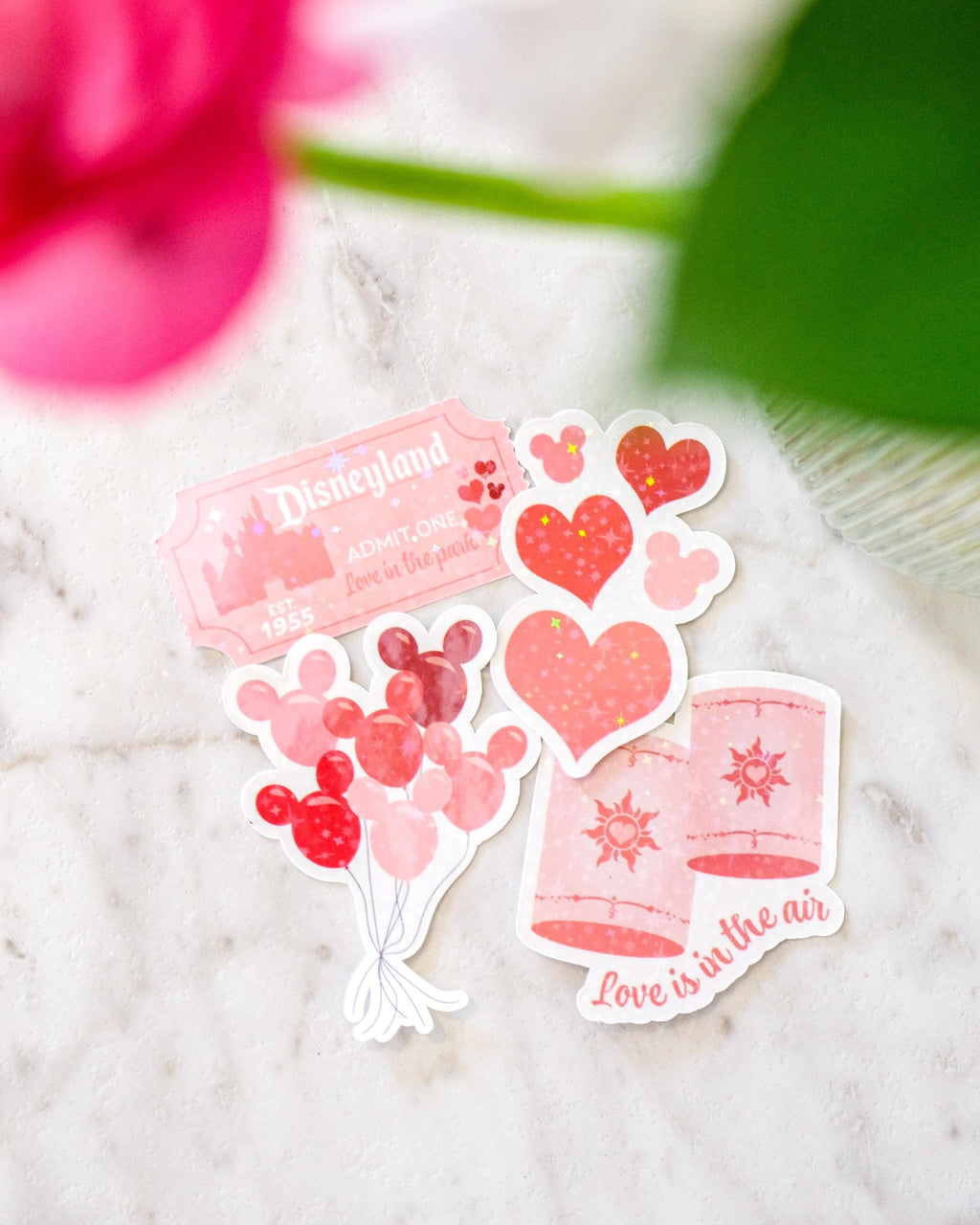 Love Is in the Air Tangled Lantern Valentines Sticker