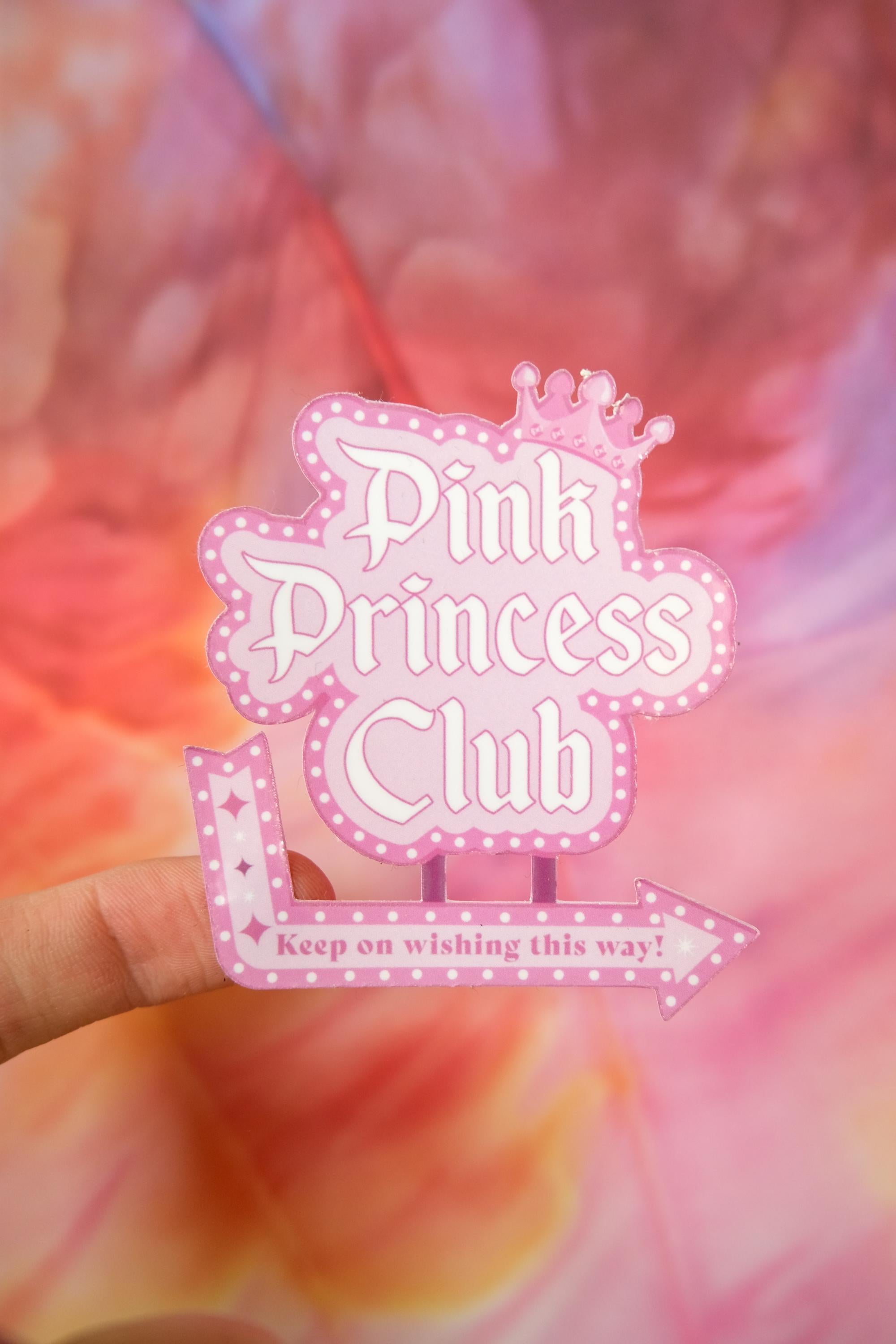 Pink Princess Club Sign Sticker
