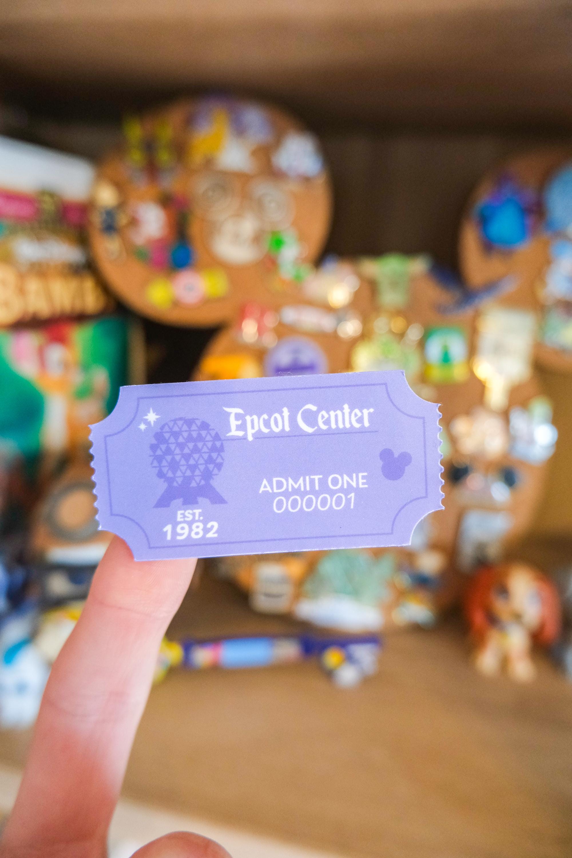 Walt Disney World Park Ticket Stickers