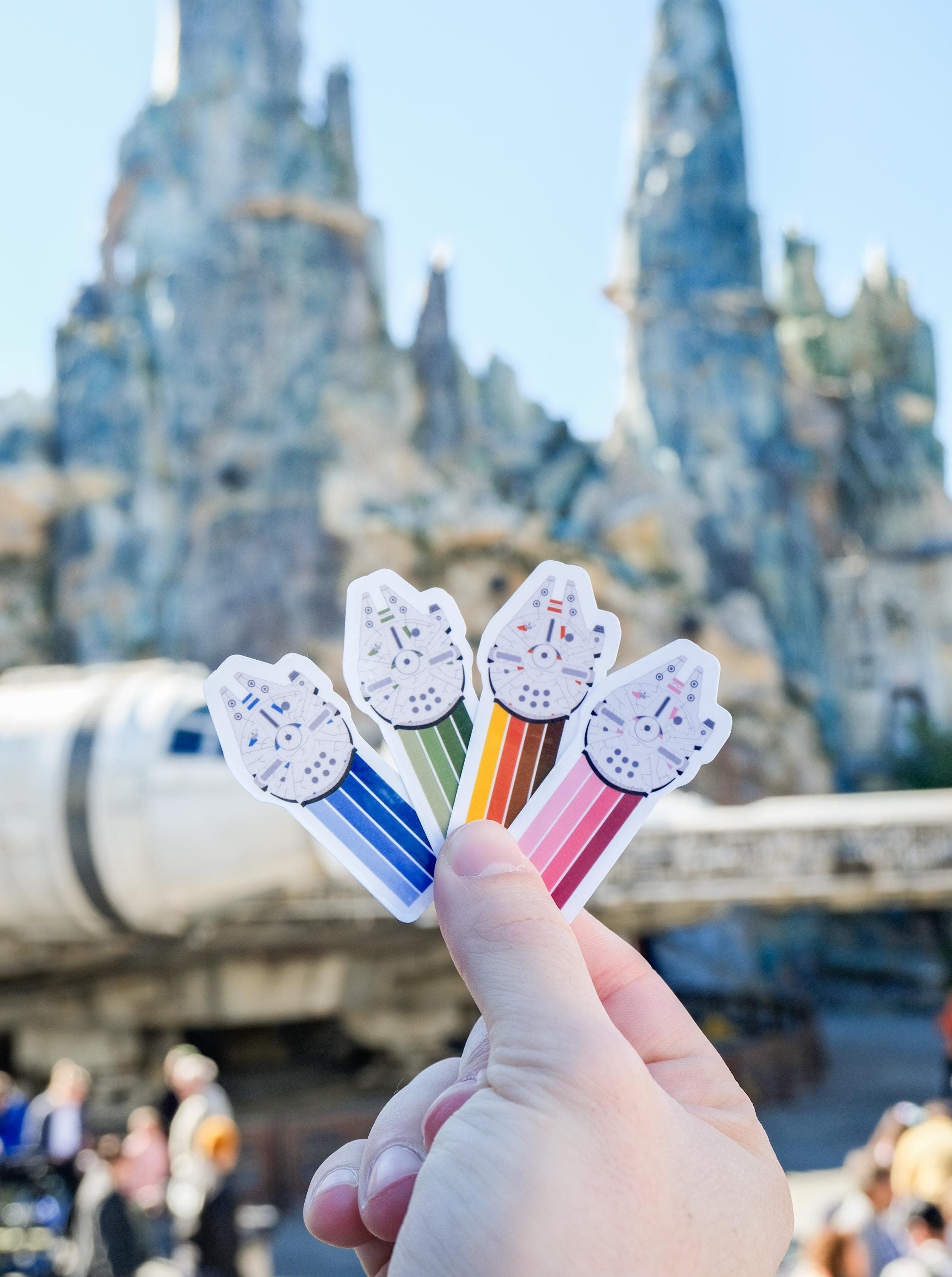 Star Wars Striped Millennium Falcon Stickers