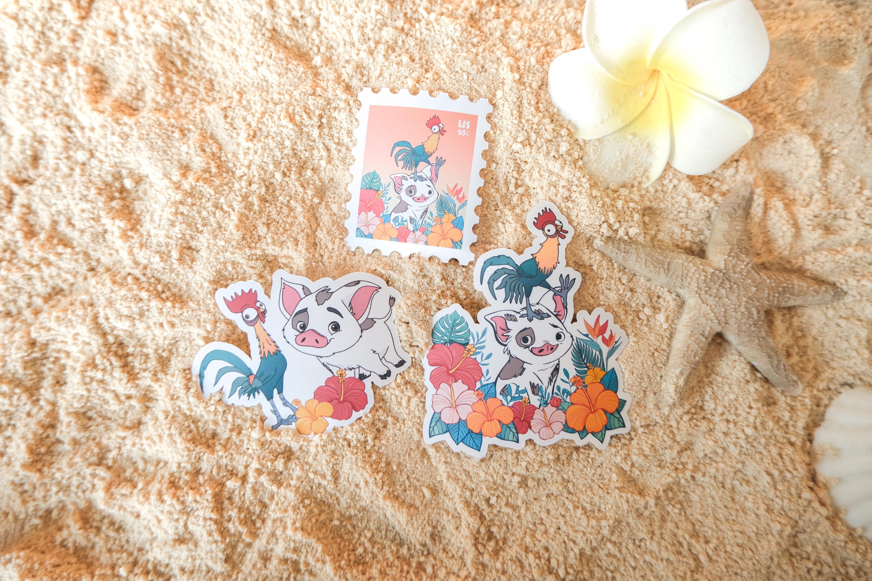 Pua + Hei Hei Tropical Stickers