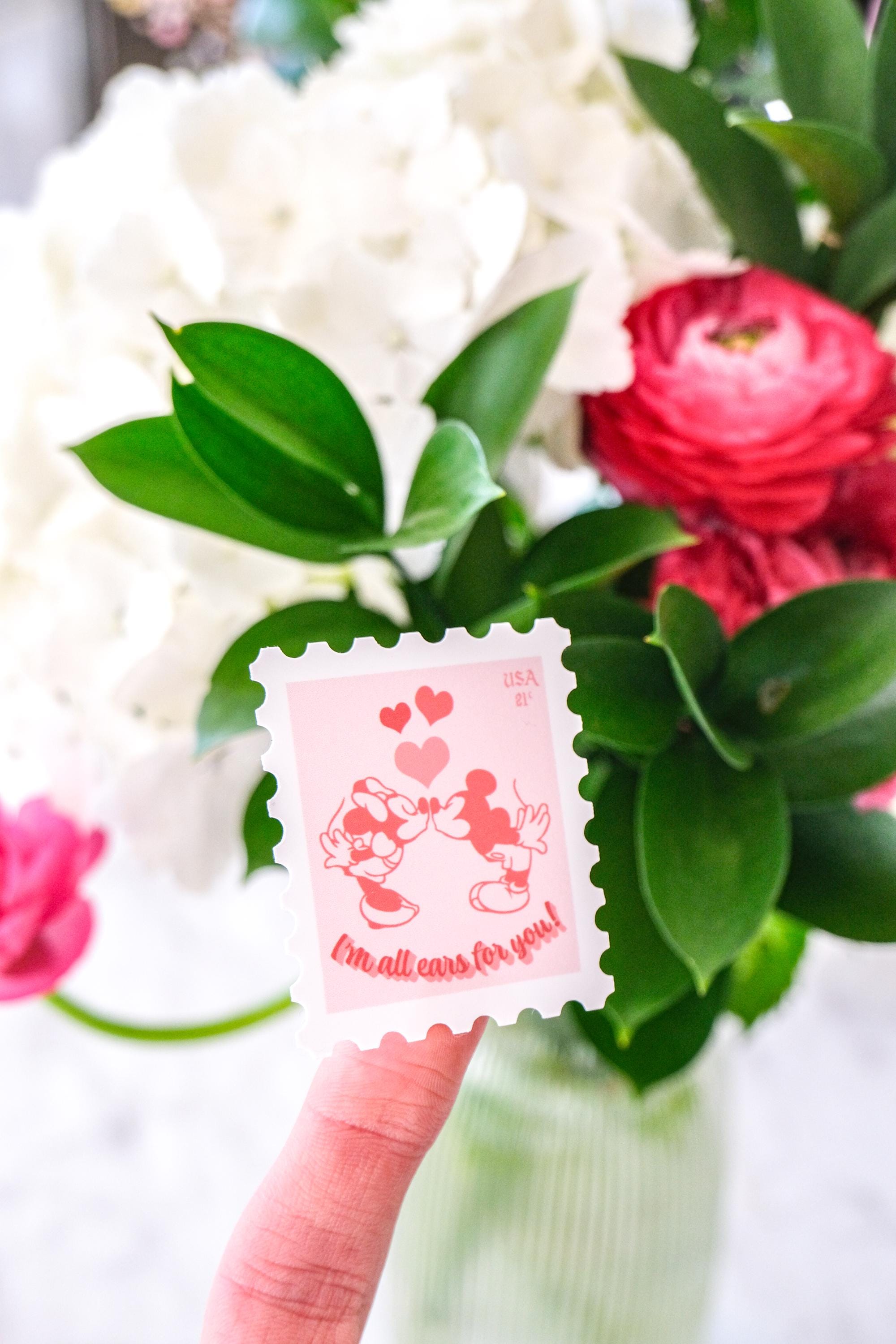 Minnie & Mickey Valentine Kiss Stamp Sticker