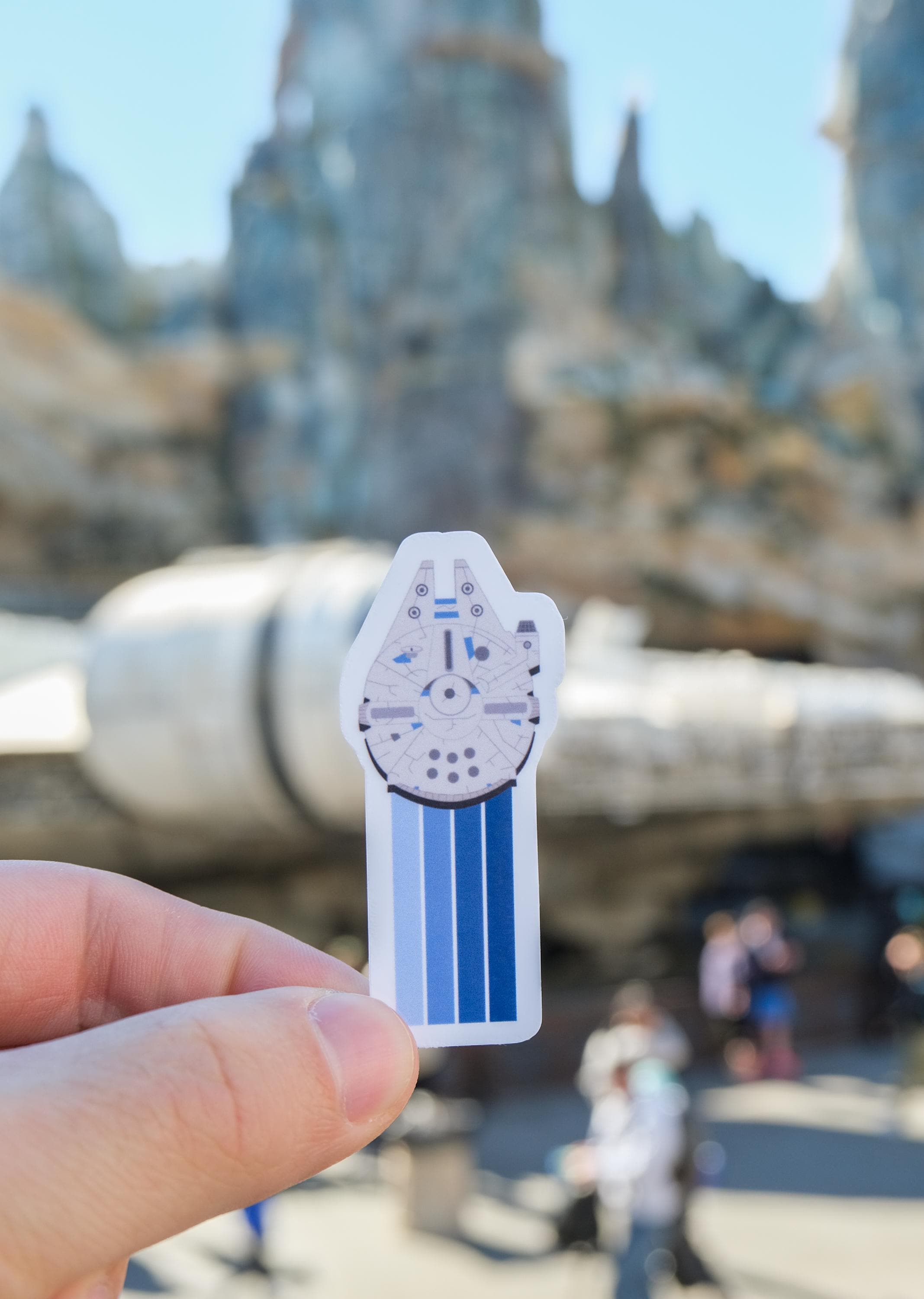 Star Wars Striped Millennium Falcon Stickers