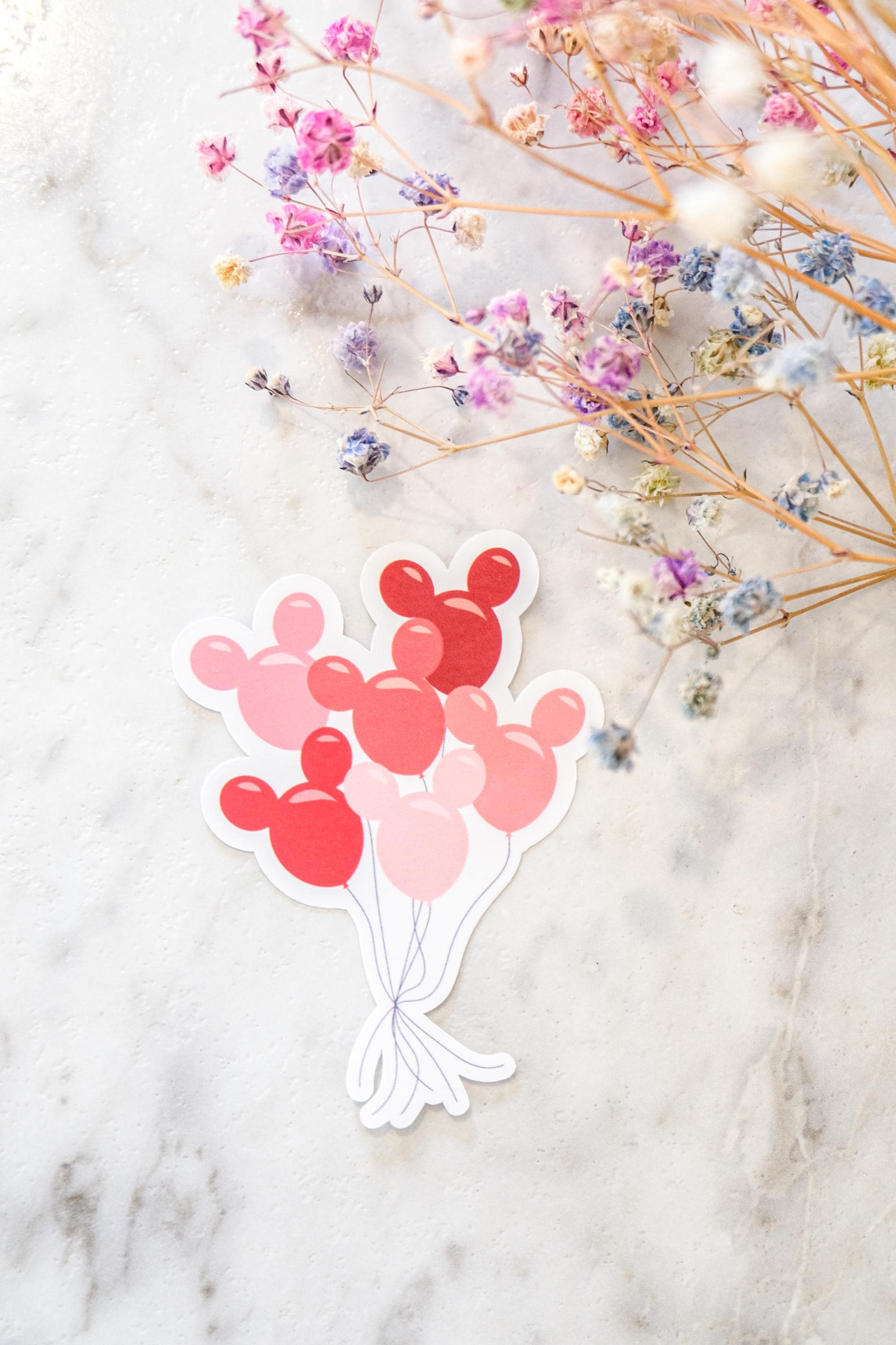 Valentine's Mickey Balloon Bouquet Sticker