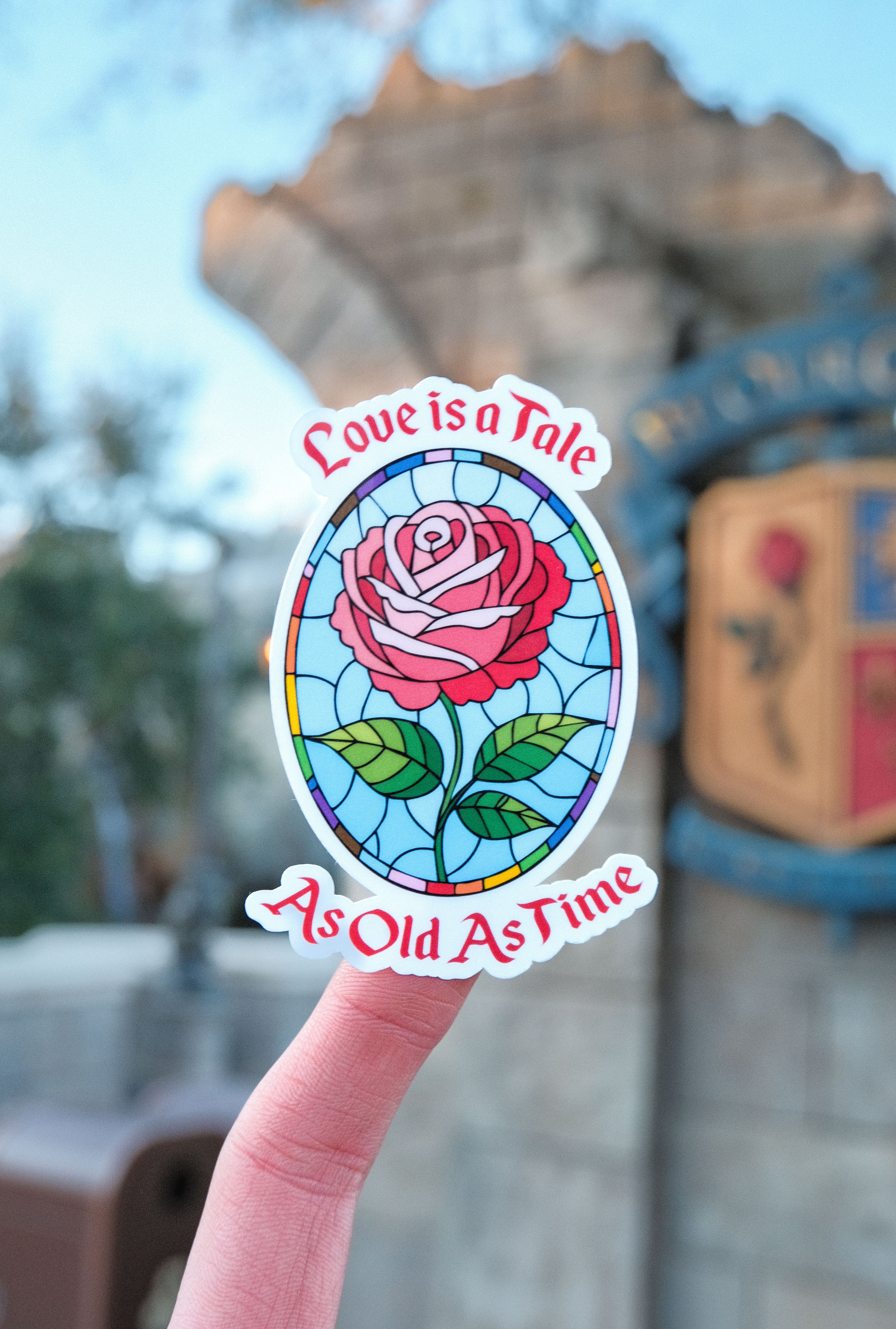 Tale As Old As Time Pride Rose Sticker