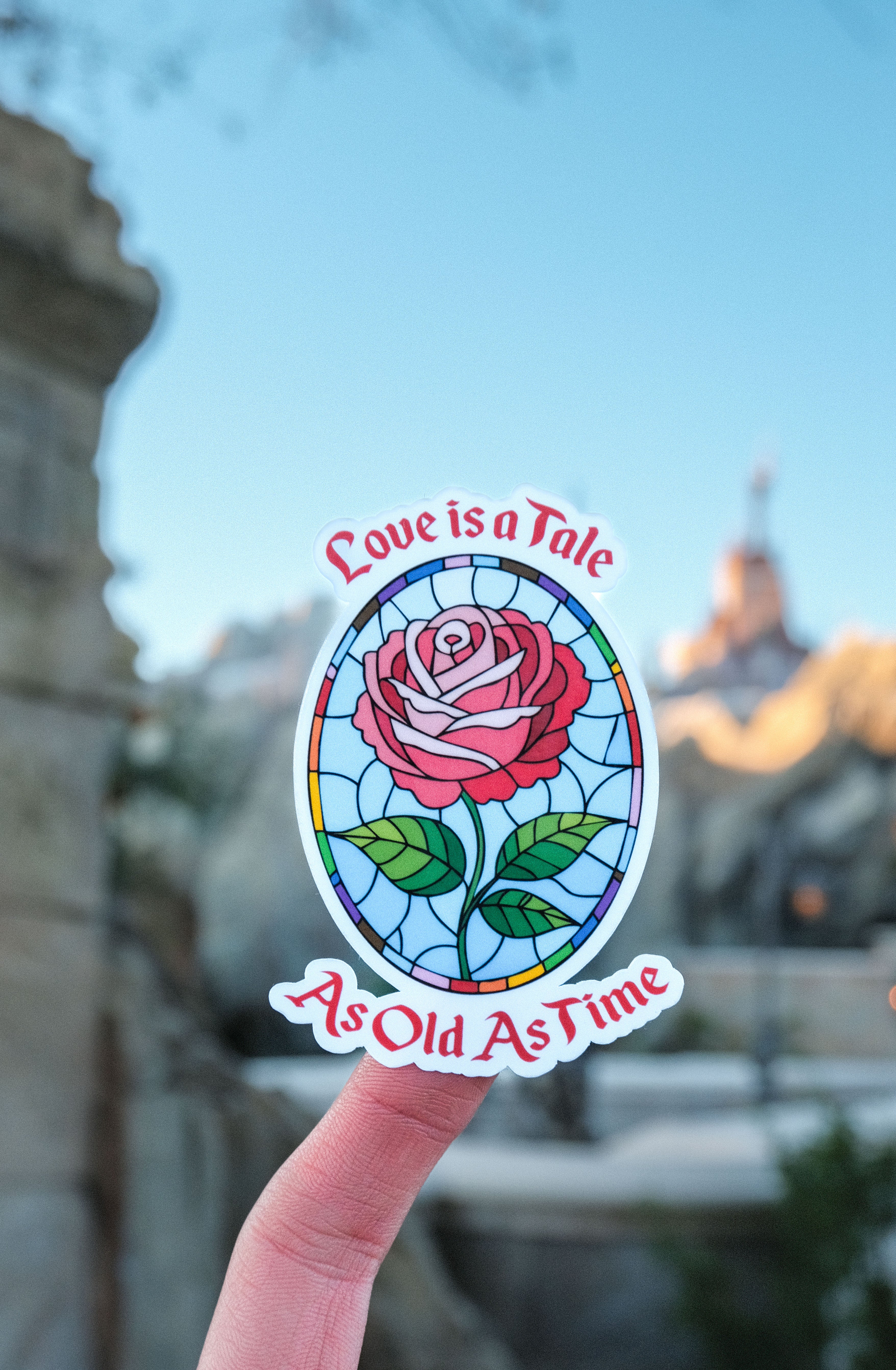Tale As Old As Time Pride Rose Sticker